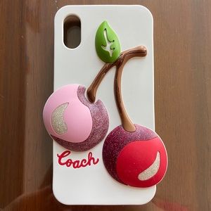 Coach iPhone 10 Oversized Cherry Case